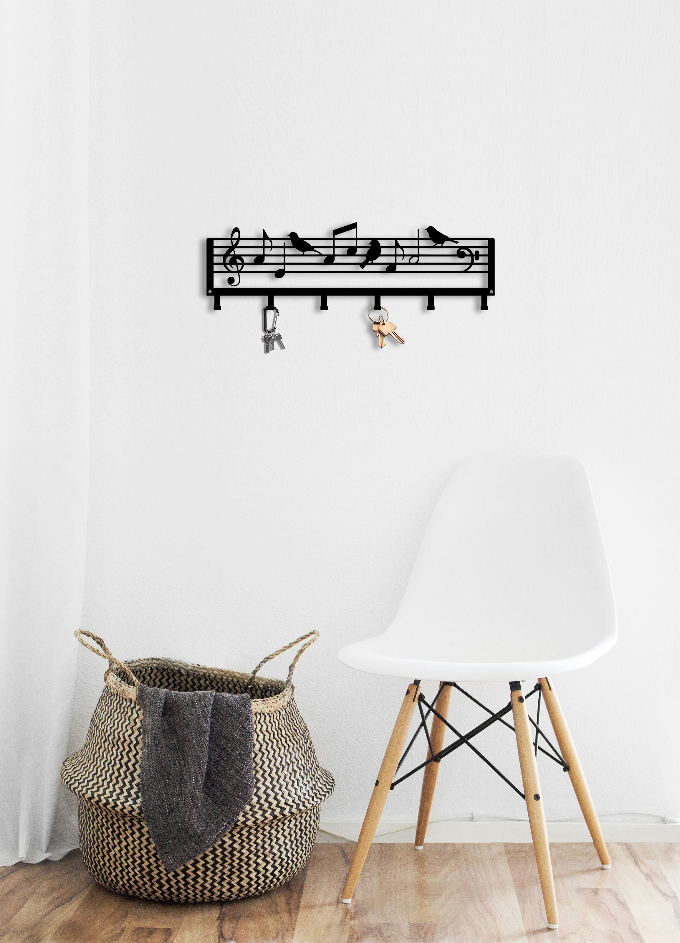 Colgador de Llaves con notas musicales