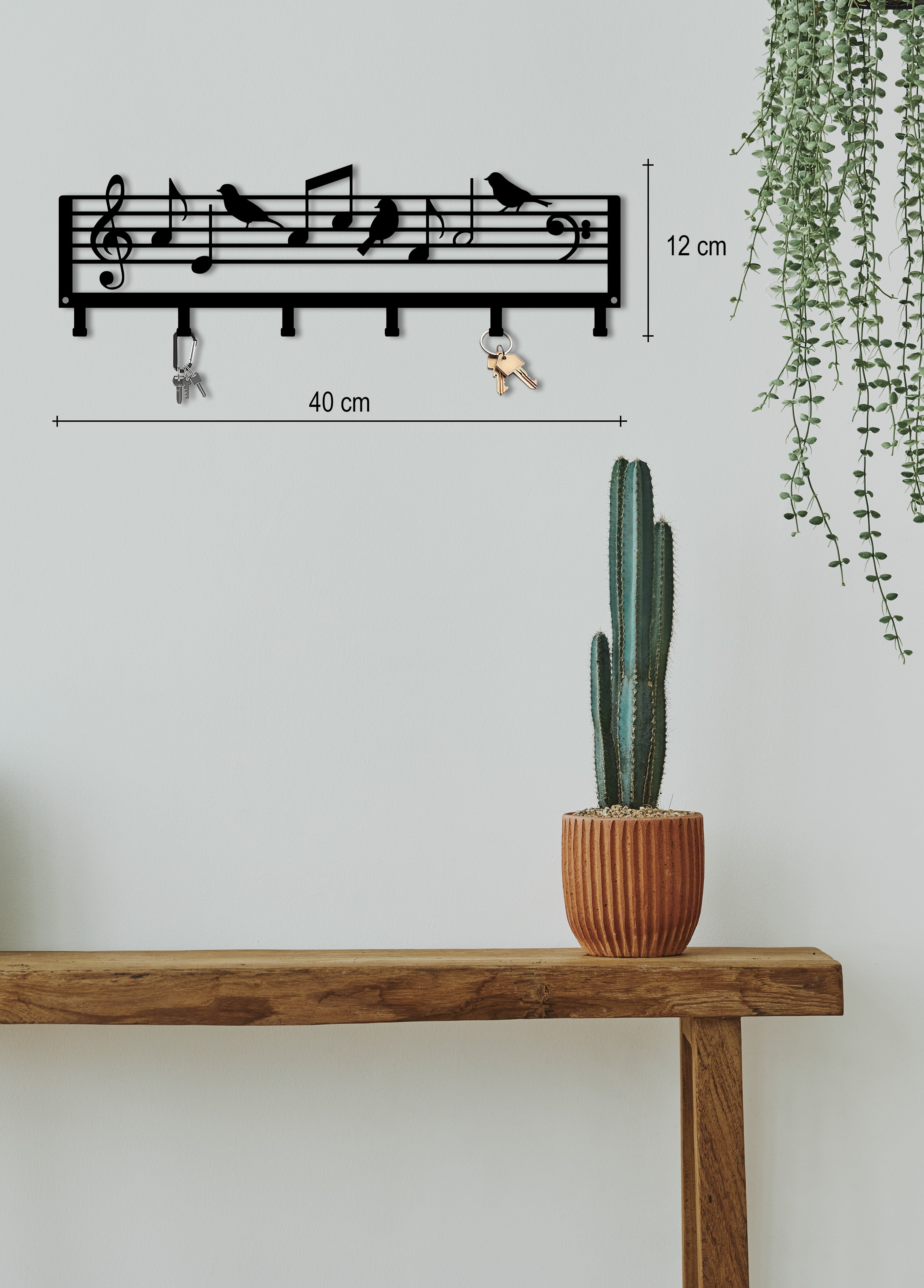 Colgador de Llaves con notas musicales